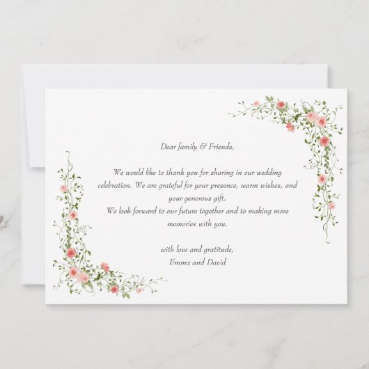 Carte De Remerciements Photo moderne élégante Meilleur Jour Jamais Mariag (Dos)