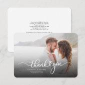 Carte de remerciements photo moderne en couple ave (Devant / Derrière)