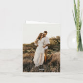 Carte De Remerciements Photo moderne et Mariage de superposition (Dos)