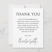 Carte De Remerciements Photo moderne graduation blanche (Dos)