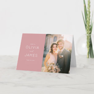 Carte De Remerciements Photo Moderne Rose Joyeux