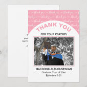 Carte de remerciements photo moderne rose pour dip (Devant / Derrière)