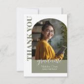 Carte De Remerciements Photo moderne Sage Green Arch (Devant)