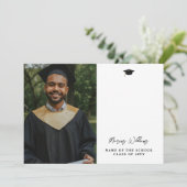 Carte De Remerciements Photo moderne Signature Script Graduation (Debout devant)