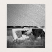 Carte de remerciements photo moderne Silver Foil (Intérieur déplié)