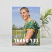 Carte De Remerciements Photo Moderne Sportive Graduation (Debout devant)