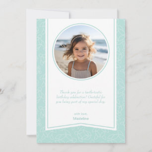 Carte De Remerciements Photo motif de tortue moderne et élégante