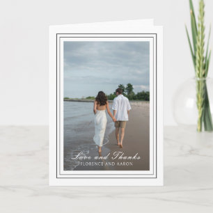 Carte De Remerciements Photo noir et blanc traditionnel pour un mariage i