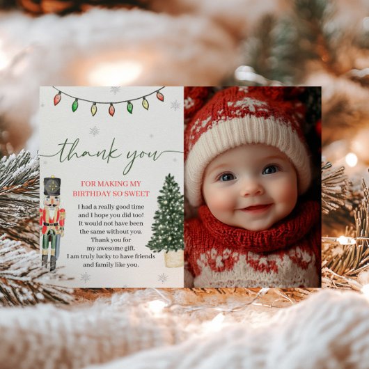 Carte de remerciements photo Nutcracker vintage