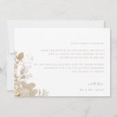 Carte De Remerciements Photo opulente de mariage dans le jardin doré (Dos)