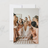 Carte De Remerciements Photo Pampas en laiton rose pâle (Dos)