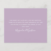 Carte de remerciements photo papillon budget (Dos)