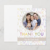 Carte de remerciements photo personnalisable | De  (Devant / Derrière)