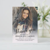 Carte de remerciements photo personnalisé (Debout devant)