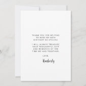 Carte De Remerciements Photo personnalisée 60e anniversaire fête Script n (Dos)