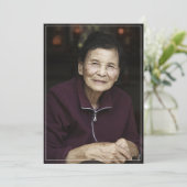 Carte De Remerciements Photo personnalisée Bereavthy Sympathy Memorial Fu (Debout devant)