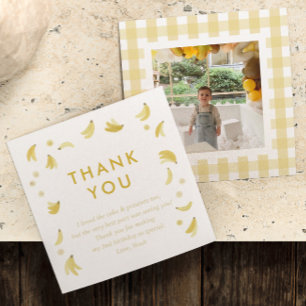 Carte De Remerciements Photo personnalisée de la fête de la banane ‘Let G