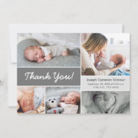 Photo personnalisée de Mod Grey Collage bébé garço