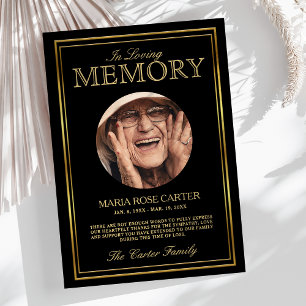 Carte De Remerciements Photo personnalisée des funérailles de sympathie