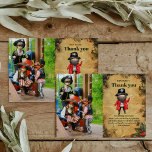 Carte De Remerciements Photo Pirate à thème fête d'anniversaire<br><div class="desc">Découvrez notre Carte de remerciements d'anniversaire à thème Pirate Photo - la façon idéale de remercier l'express avec une touche de charme envoûtant! Notre carte de remerciements présente des images captivantes sur le thème des pirates, avec des crânes et des arêtes, des cartes des trésors et un parchemin patiné, évoquant...</div>