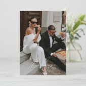 Carte de remerciements photo plat minimaliste à sc (Debout devant)