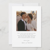 Carte de remerciements photo plat minimaliste à sc (Dos)