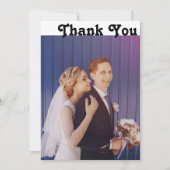 Carte de remerciements photo plat moderne avec let (Devant)