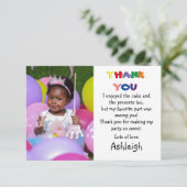 Carte De Remerciements Photo Plateforme Mignonne (Debout devant)