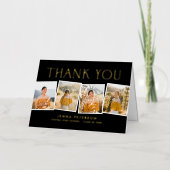 Carte de remerciements photo pliée FOIL pour album (Recto)