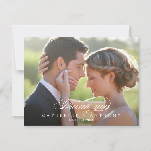 Carte de remerciements photo Pure Elegance Mariage (Devant)