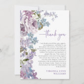 Carte De Remerciements Photo Purple Graduation (Devant)