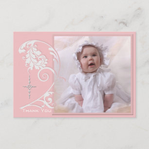 Carte de remerciements photo religieuse enchantée