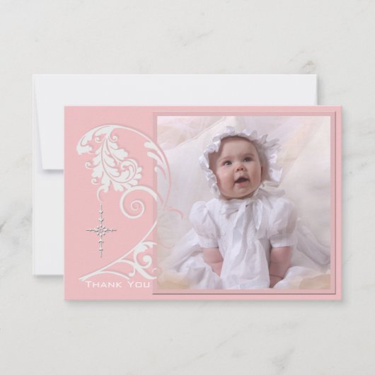 Carte de remerciements photo religieuse enchantée (Devant)