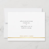 Carte De Remerciements PHOTO REMERCIEMENTS callligraphie moderne luxe scr (Dos)