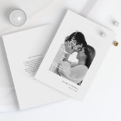 Carte De Remerciements Photo romantique moderne | Mariage de script simpl