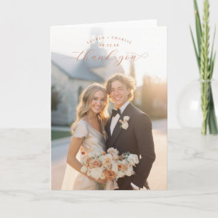 Carte De Remerciements Photo Romantique Pastel Joyeux