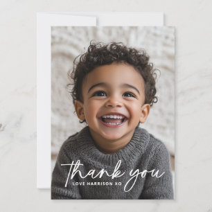 Carte De Remerciements Photo Rond Baptême