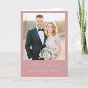 Carte De Remerciements Photo Rose Romantique