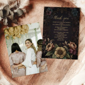 Carte De Remerciements Photo Royal Victorien Floral Mariage