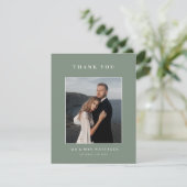 Carte de remerciements photo Sage Green Mariage (Debout devant)