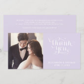 Carte de remerciements PHOTO SCRIPT ÉCRIT À LA MAI (Devant / Derrière)