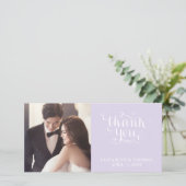 Carte de remerciements PHOTO SCRIPT ÉCRIT À LA MAI (Debout devant)