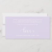 Carte de remerciements PHOTO SCRIPT ÉCRIT À LA MAI (Dos)