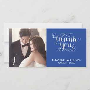 Carte de remerciements PHOTO SCRIPT ÉCRIT À LA MAI