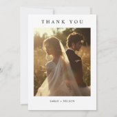 Carte De Remerciements Photo simple de table de mariage (Dos)