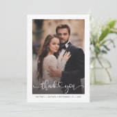 Carte de remerciements photo simple et moderne à l (Debout devant)