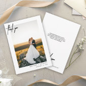 Carte De Remerciements Photo simple et moderne à la main