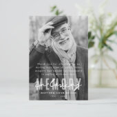 Carte De Remerciements Photo simple et moderne Memorial (Debout devant)