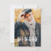 Carte De Remerciements Photo simple et moderne Memorial (Devant)