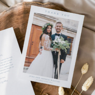 Carte De Remerciements Photo simple Mariage